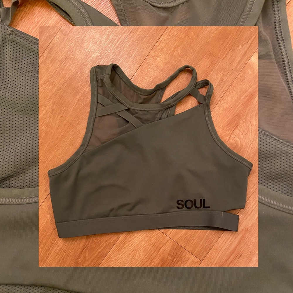 Army Green Nike Sports Bra